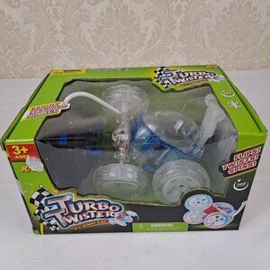 Turbo Twister R/C Stunt Car Blue Clear Flips Twists Spins Ages 3+ NWT